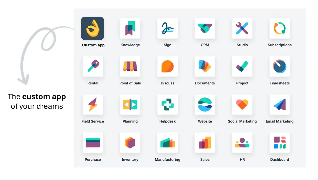 Custom app inside Odoo
